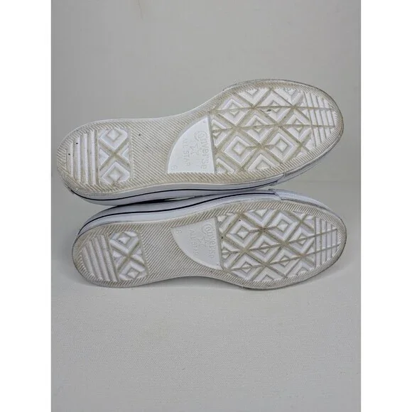 Converse Womens Chuck Taylor Hi Top Platform Leather Sneakers Sz 8 - Picture 9 of 9